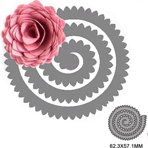 Spiral Flower Metal Cutting Dies for DIY Scrapbooking Album Paper Cards Decorative Crafts Embossing Die Cuts Christmas 2021new