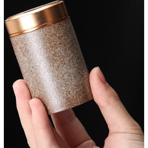 Glass Tea Box Bag Large Retro Japanese Metal Ceramic Pot Jar canister set ceramic tea box organizer