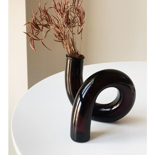 Flower Vase for Home Decor Glass Vase Decorative Terrarium Plants Table Ornaments Tabletop Nordic Vase