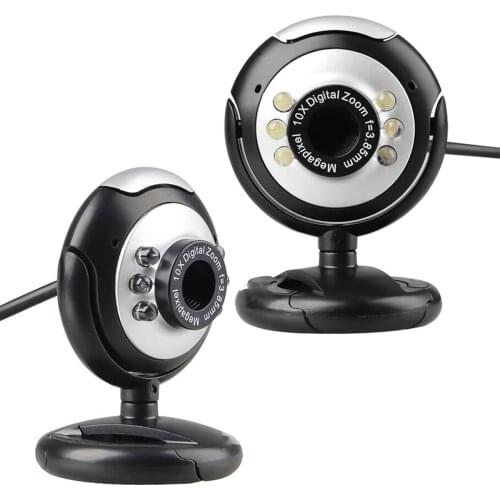 SOONHUA 6LED Webcam Web Camera 0.3 MP USB Webcams Web Camera With Microphone Web Cameras For Computer Laptop Notebook Desktop PC