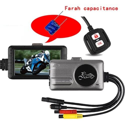 Motorcycle DVR Camera Motor Dash Cam with Special Dual-track Front Rear Recorder Motorbike Cam HD 720P Waterproof