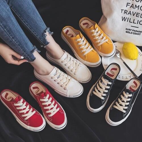 2021 Spring Summer Women Canvas Shoes Flat Sneakers Women Casual Shoes Low Upper Lace Up White Shoes Denim Beach Plus Size 40