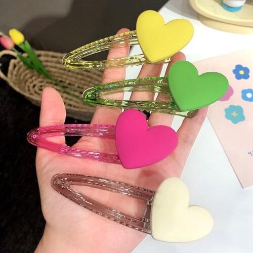 Sweet Love Candy Color Alligator Clip Hairpins For Women Hair Clips Hair Accessories Hairpin Hairgirps Barrette