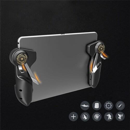 1pair Six Finger Game Joystick Gaming Trigger For PUBG L1R1 Shooter Fire Aim Button Controller for iPad Tablet Phone Gamepad