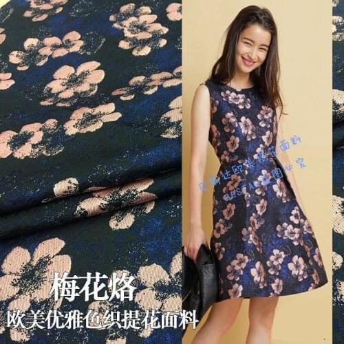 140cm wide European and American big elegant cherry high-grade clothing jacquard fabrics cheongsam dress fabric