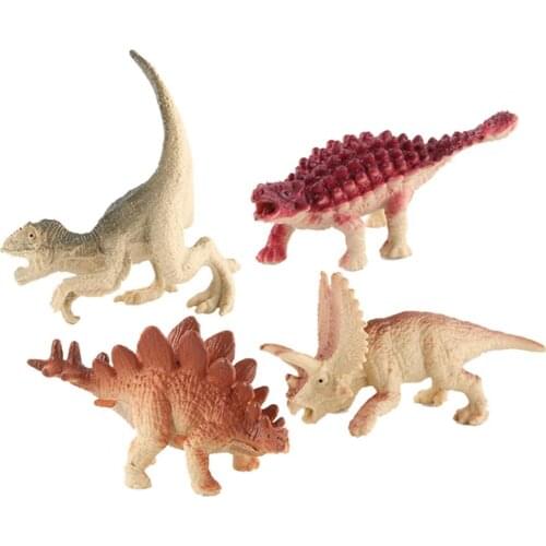 4Pcs/Set Dinosaur Figurine Lovely Delicate Craft PVC Ankylosaurus Stegosaurus Spinosaurus Figurine Collection for Show