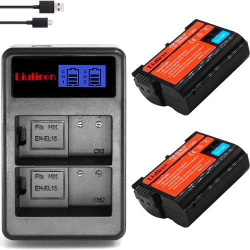 Batterie EN-EL15 ENEL15 EN EL15 EN-EL15A EN EL15A Camera Battery For Nikon DSLR D600 D610 D800 D800E D810 D7000 D7100 D7200 L15