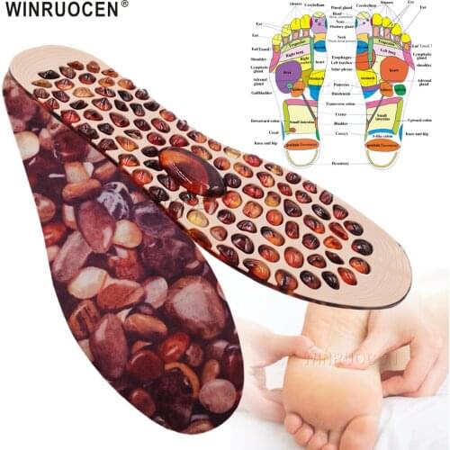 Foot Massage Insole Rubber Cobblestone Therapy Acupressure Point Design Reflexology Feet Care Pain Relief for Men Women