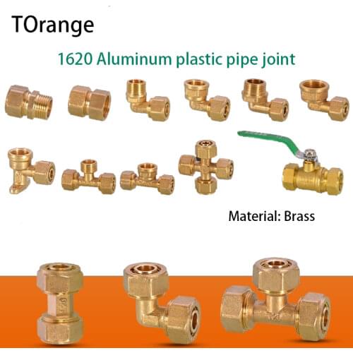 Aluminum plastic pipe direct 1620 * 1/2IN 3/4IN solar water heater pipe joint accessories outer wire pipe fittings tee elbow