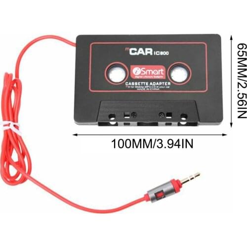 Car Audio Systems Car Stereo Cassette Tape Adapter for Mobile Phone MP3 AUX B8T5 Black Red Color Durable