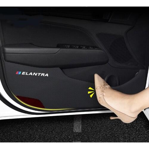 Car Interior Door Mat Anti-kick Pad Protective Sticker Decoration for Hyundai Elantra 2018 2019 2020 Accessories Auto Styling