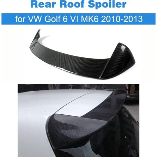 Car Rear Roof Spoiler Window Lip Wing for Volkswagen VW Golf 6 VI MK6 2010 - 2013 Carbon Fiber / FRP Unpainted
