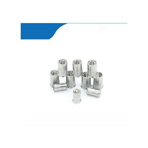 Free shipping 50PcsM4 M5 M6 M8 M10 M12 304 Stainless Steel Rivnut Threaded Rivet Insert Nutsert Cap Rivet Nut HW149Hex
