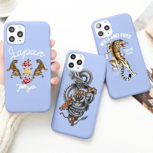 Richmond finch japan tiger Phone Case for iPhone 12 mini 11 Pro Max X XR XS 8 7 6s Plus Candy purple Silicone cover