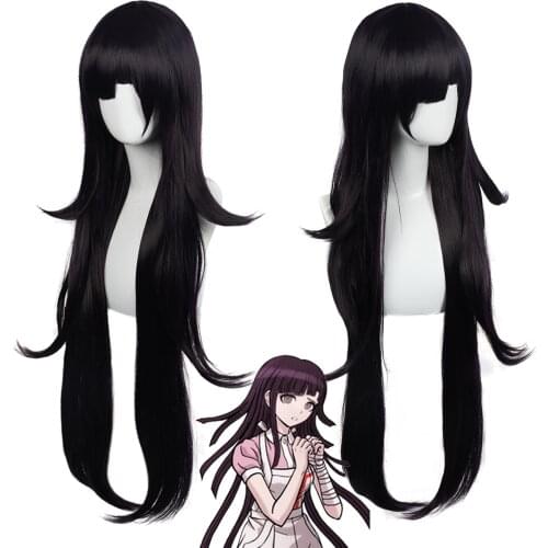 Dangan Ronpa Tsumiki Mikan Long Wigs Cosplay Costume Danganronpa Women Heat Resistant Synthetic Hair Halloween Anime Wig C40K215