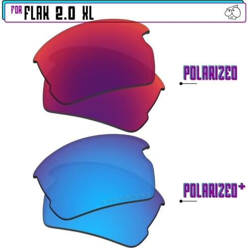 EZReplace Polarized Replacement Lenses for - Oakley Flak 2.0 XL Sunglasses - BlueP Plus-MidnightP