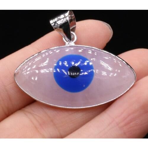 New Style Natural Stone Pendant Rose Quartz Oval Pendant For Jewelry Making DIY Necklace Bracelet Earrings Accessory