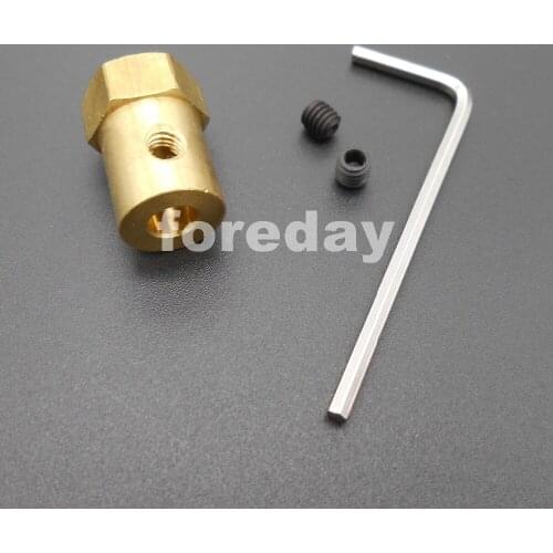 NEW 5MM Brass Coupler Wheel Shaft Motor Hexagonal HEX Coupling Coupler*FD251
