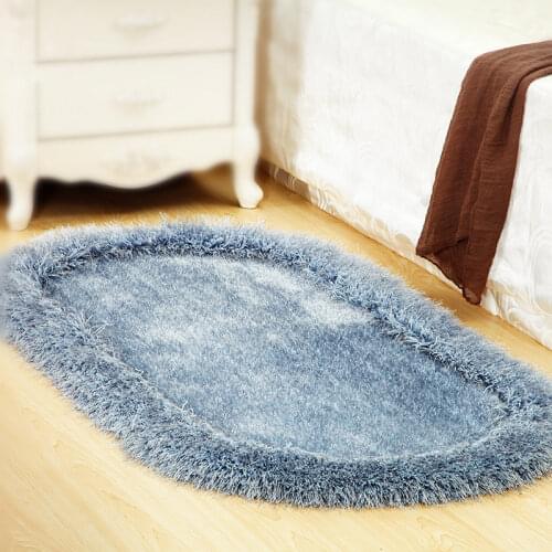 Oval Elastic Shiner Texture Bathroom Carpet Bath Mat Pads Anti-slip Floor Carpet Bath Rug Bedroom Mat Pads Tapete Banheiro j
