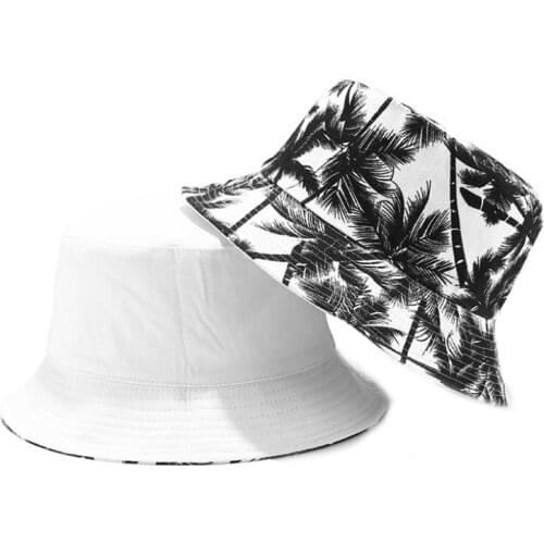 2020 new Printing Men Women Fisherman Hats Couple Bucket Hat Summer Autumn Spring Shade Cotton Caps Double Sided Can Be Worn