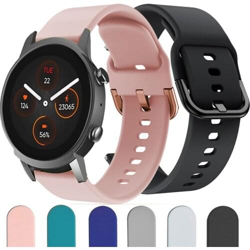 Silicone Strap For Ticwatch E3 E 2 Smart Watch Band Bracelet Belt For Ticwatch Pro 3 GTX Replacement Wristband Correa Accessorie