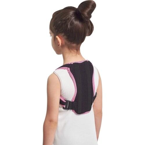 Unisex Child Black Double Underwire Roundback Trimmer Upright Posture Corset