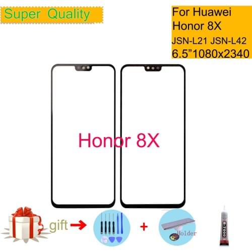 For Huawei Honor 8X JSN-AL00 JSN-AL00a Touch Screen Touch Panel Front Outer Glass For Honor 8X LCD Glass Lens Replacement