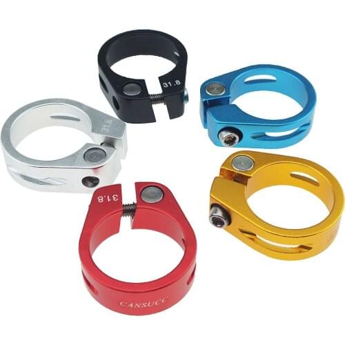 Bike Seat Post Clamp, Aluminum Alloy Ultralight Bicycle Lock Seat Clamp Cycling