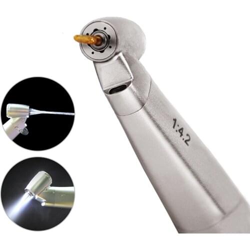 1: 4.2 Fiber Optic Led Dental Handpiece Turbine Ceramic Bearing Contra Against Angle Medical Tool