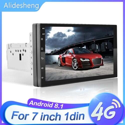 1 DIN Adjustable Car Radio 2G RAM Android 8.1 WiFi Bluetooth MP5 1080P Quad-Core GPS Navigation 1din Multimedia Player NO DVD