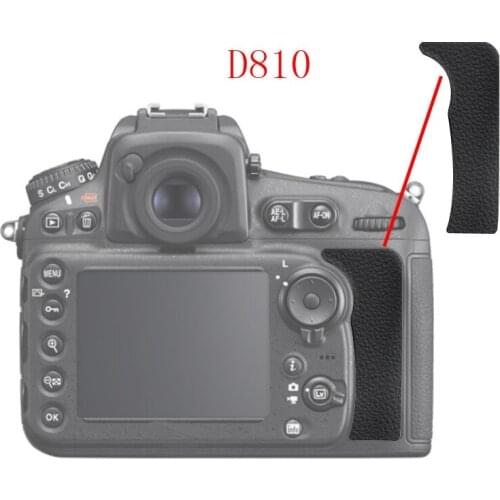 2pcs / Replacement Rear Back Cover Thumb Rubber Grip &Adhesive Tap for Nikon D810 Cam