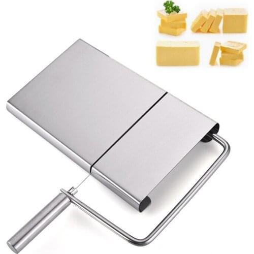 16 Pcs Stainless Steel Wire Cheese Slicer Cutter Butter Cutting Serving Board for Hard Cheese Sausage Vegetable Wholesale K1