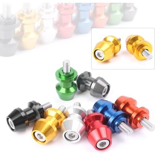 2Pcs Motorcycle Swingarm Spools For Yamaha YZF R1 R6 R6S FZ-1 FZ6 FZ8 FZS600 FZS1000 YZF-R1 YZF-R6 Aluminum Alloy