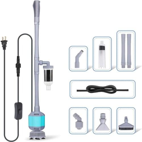 360GPH Electric Aquarium Gravel Cleaner 5 and 1 Automatic Fish Tank Cleaner Set Vacuum Water Replacement Sand washer Filter