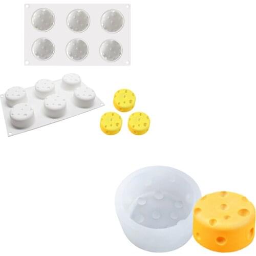 3D Cheese Silicone Mold Brownie Cake Mold Round Shape Cheese Mold Mousse Dessert Mold Cake Decoration Tools Cake Tools