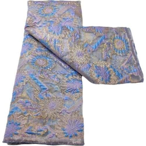 African lace fabric 2021 blue High Quality Jacquard Brocade Lace french Tulle Net Lace Fabric for Nigerian party dress