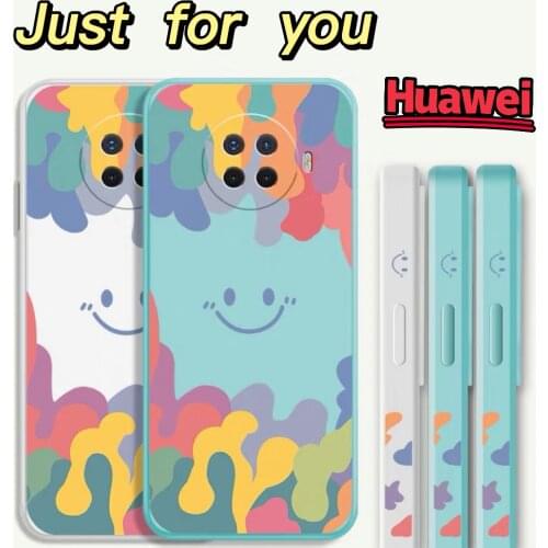 Watercolor Ice-cream Smile Case for Huawei Nova 5t 5i P40 Pro P Smart z Y9 prime Honor 8X 9X pro 20s Soft Colorful Cartoon Cover