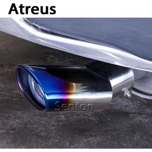 Atreus 1pcs Stainless steel Car exhaust pipe cover muffler tip For HONDA CRV 2012 2013 2014 2015 auto accessories For Honda CR-V
