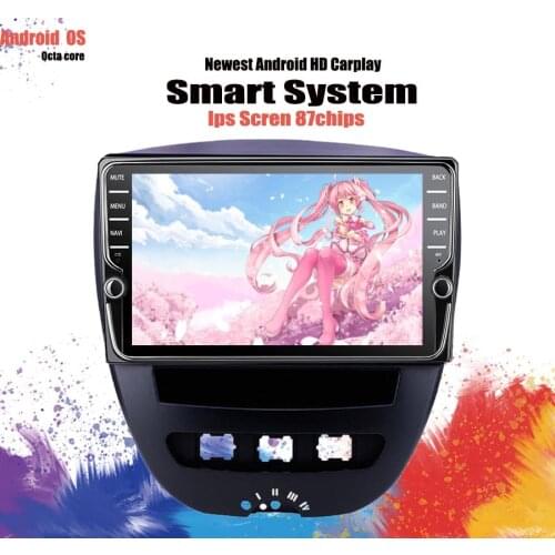 Car Multimedia Video audio Player For Peugeot 107 Toyota Aygo Citroen C1 2005-2014 Radio tape recorder GPS Navigation BT 4G lte