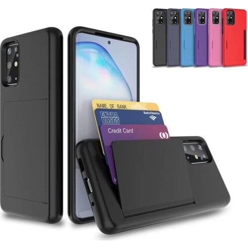 Armor Phone Case For Samsung Galaxy S20 S20Ultra Case Card Slot Soft Cover For Samsung S20 Plus Note 20 ultra S10 E S20+ Funda