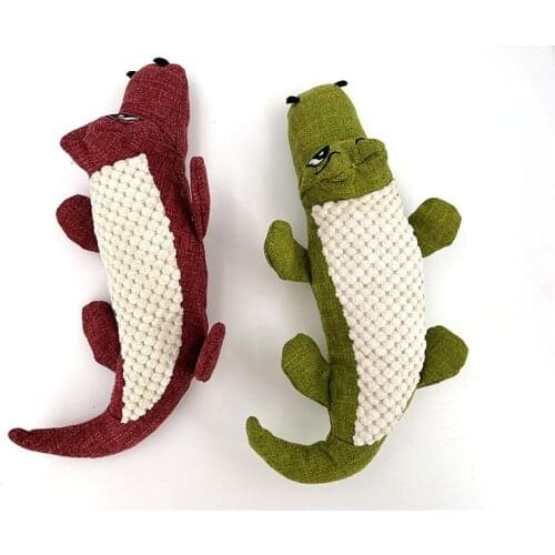 Fast delivery New Pet Dog Toy Linen Plush Animal Toy Dog Chew Squeaky Noise Cleaning Teeth Toy Chew Training Supplies
