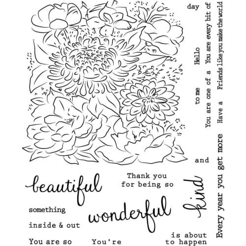 FLOWER transparent Clear Silicone Stamp/Seal for DIY scrapbooking/photo album Decorative clear stamp sheets B0263