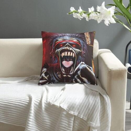 Heavy Metal pattern print Cushion Cover Decorative Pillowcase Chair Seat Square Car Pillow Cover Home Living Textile