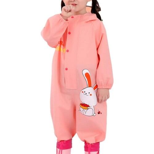Kid Raincoat Cartoon Pattern Reflective Strips Skin-friendly Fashion Children Cute Raincoats Rainy Day Transparent Cute Hat Brim