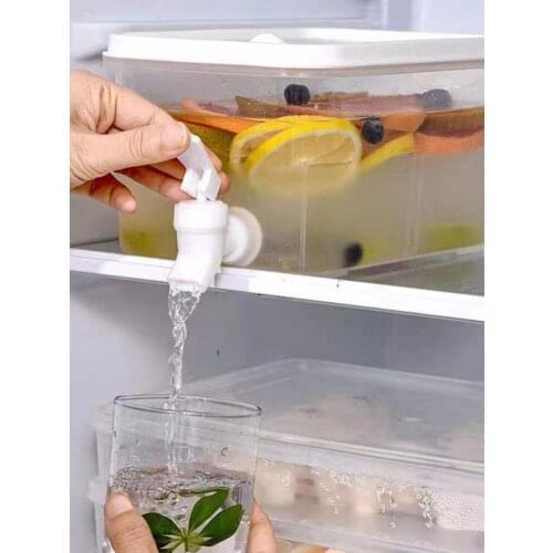 3L Beverage Dispenser Refrigerated Water Tank Cold Tap With Spigot Refrigerator Cold Tea Container Water Bottle Home Water Tank