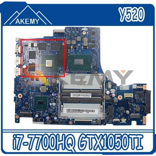 For Lenovo Legion Y520 Y520-15IKBN laptop motherboard FUR 5B20N00280 W/ CPU i7-7700HQ GTX1050TI 4GB DY512 NM-B191