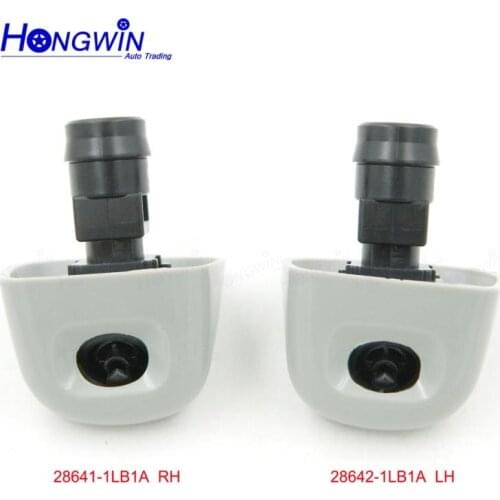 Front Right&Left Car Headlight Washer Spray Nozzle Jet Cover Cap For Nissan Patrol 10-13 28641-1LB1A 28642-1LB1A 286411LB1A