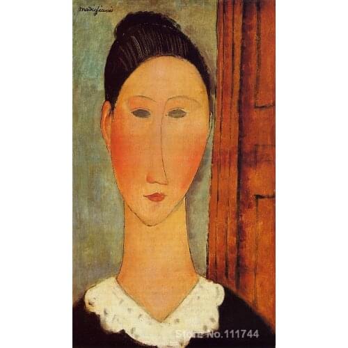 Online art gallery Head of a Girl by Amedeo Modigliani paintings High quality Hand painted