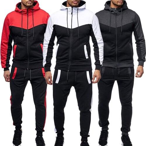 Mens sportswear Autumn Winter Packwork mens sports suit Sweatshirt Top Pants Sets Sports jogging tracksuit men chandal hombre