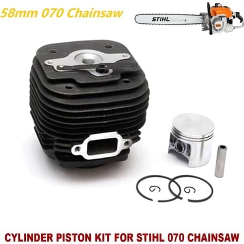 MS070 Cylinder Kit Piston Pin Ring Set 58mm Fit STIHL 070 105.7CC 4.8KW Gasoline Chainsaw Replace Parts 11060201202